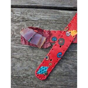 Vintage 80s Agate & Snake Belt by Karine